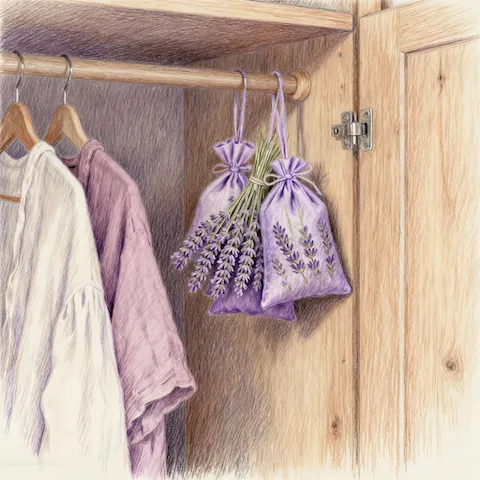 Illustration Anti-Mites Naturel pour Armoire